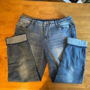 Size 16 Cato Premium contemporary distressed cuffed jeans